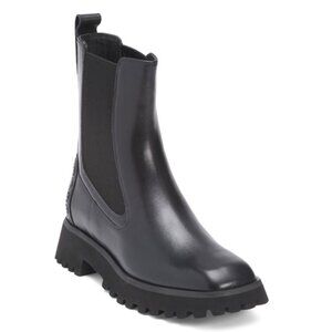CLARKS Black Leather Stayso Rise Comfort Chelsea Boots